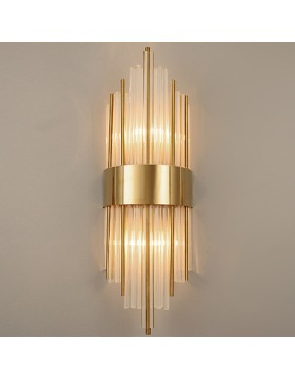 Light luxury crystal led hotel bedroom bedside lamp creative wall sconce