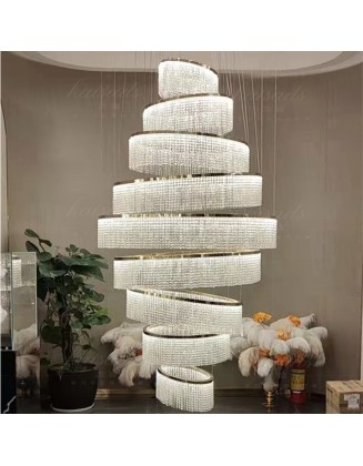Chandelier hall light luxury villa living room crystal chandelier
